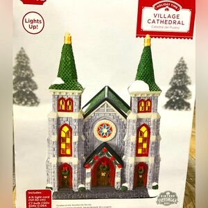 Holiday Time Village Cathedral Christmas Village